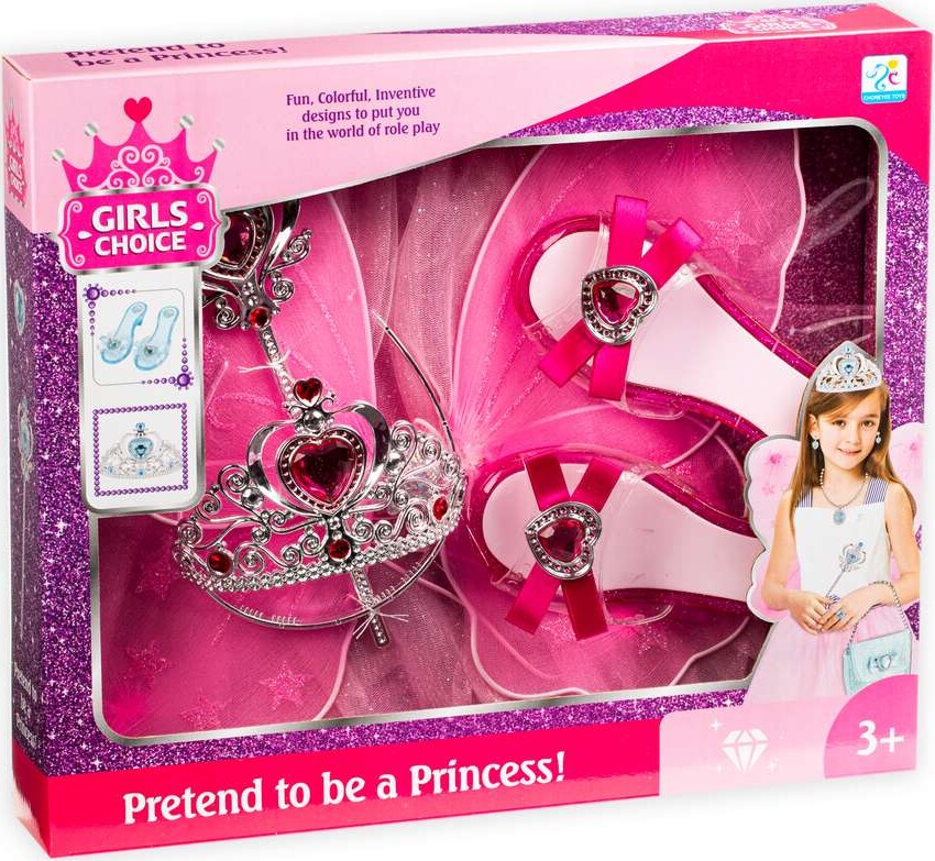 Prinsesse Fe Udklædning - 5 Dele - Pink - Girls Choice