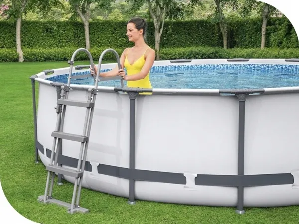 Bestway 56950, 13030 L, Indrammet pool, Stige, Blå, 54 kg