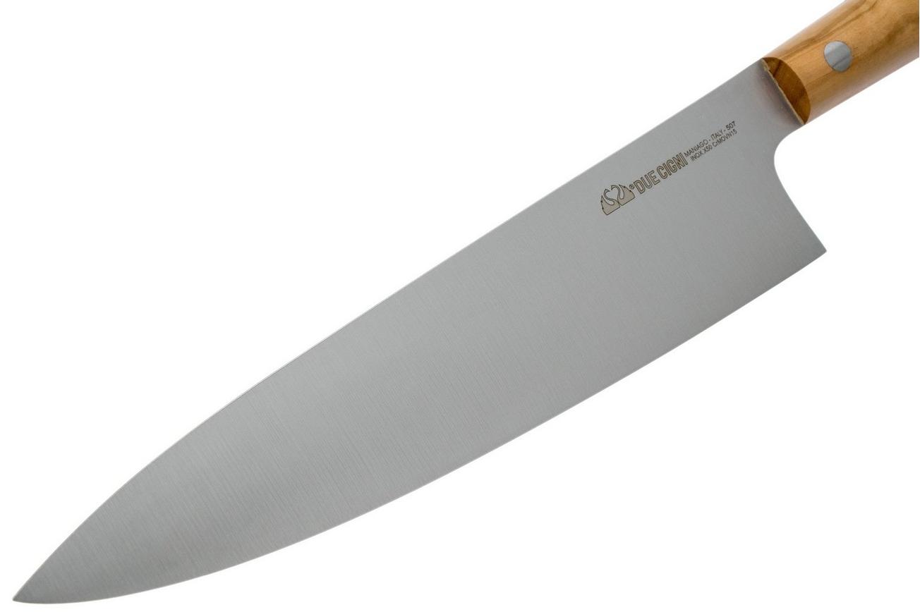Due Cigni Hakucho Gyuto 21 cm, olijfhout