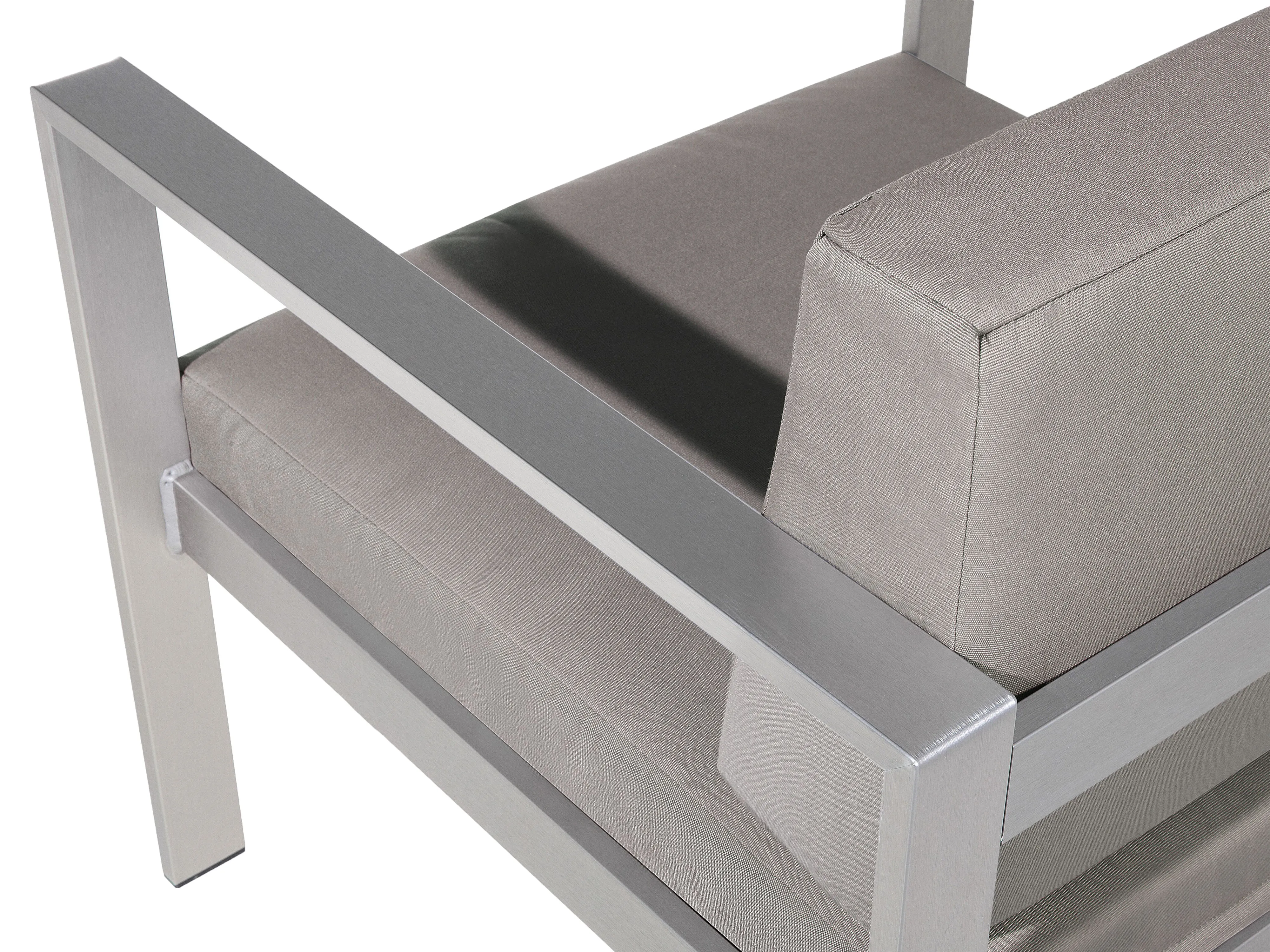 Loungeset met tafel 4-zits SALERNO Metaal Donkergrijs