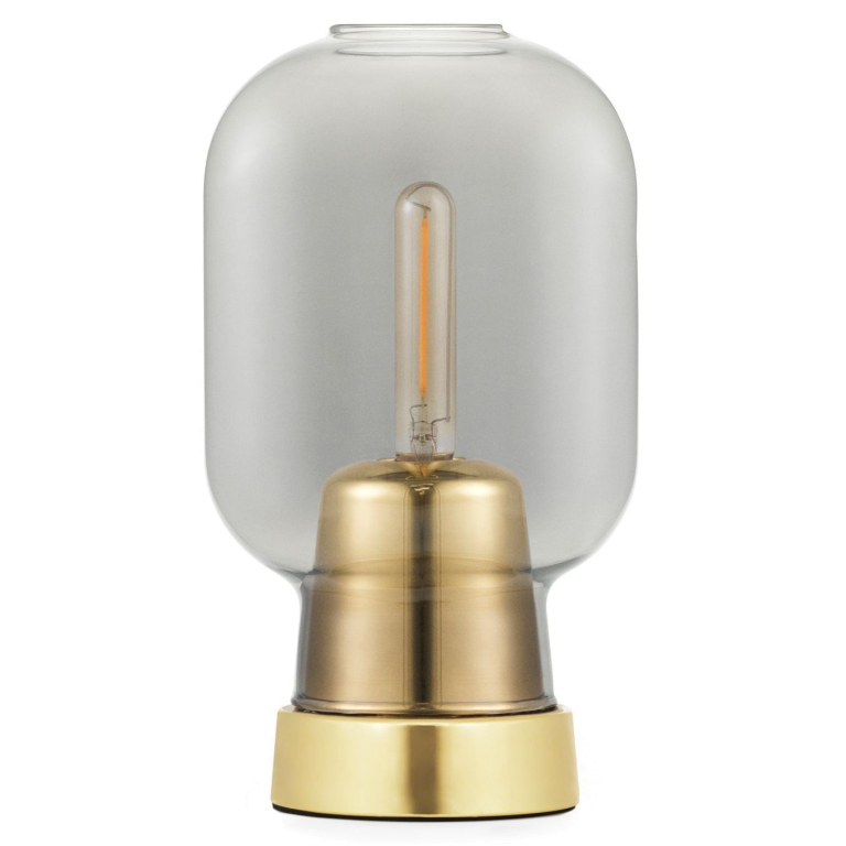 Normann Copenhagen Amp Table Lamp Brass tafellamp Smoke