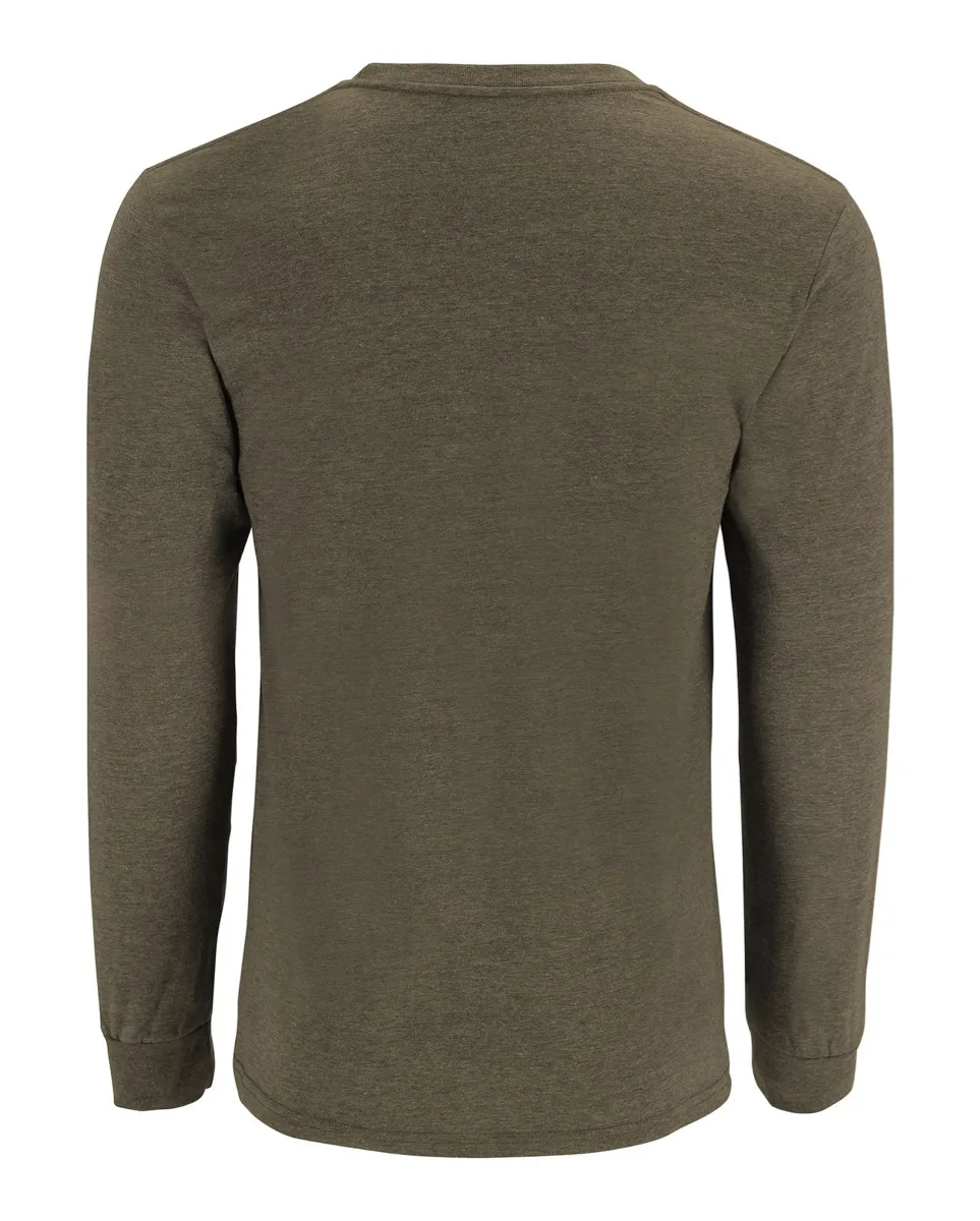 Simms Simms Logo Shirt Ls Loden Heather