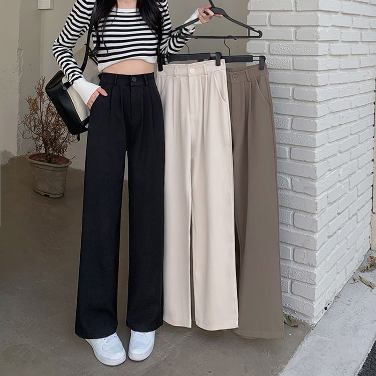 Moon City - Wijde broek met hoge taille