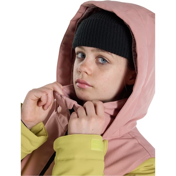 Veste snowboard BURTON GIRLS' KHIONE 2L JACKET POWDER BLUSH/SULFUR/TRUE BLACK