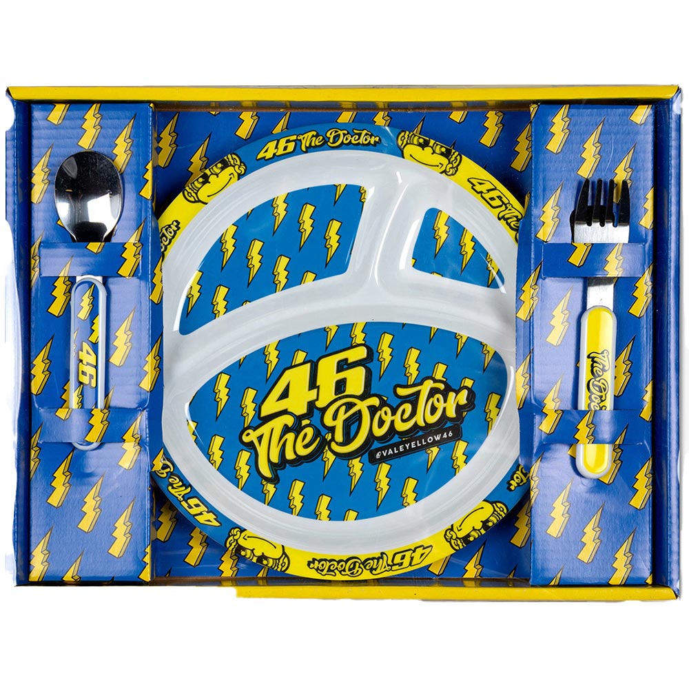 VR46 - Ensemble repas bébé 46 The Doctor Bleu / Jaune