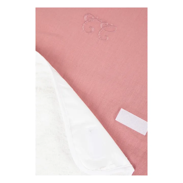 Tartine et Chocolat Housse de matelas à langer Toile de Jouy | Rose pêche