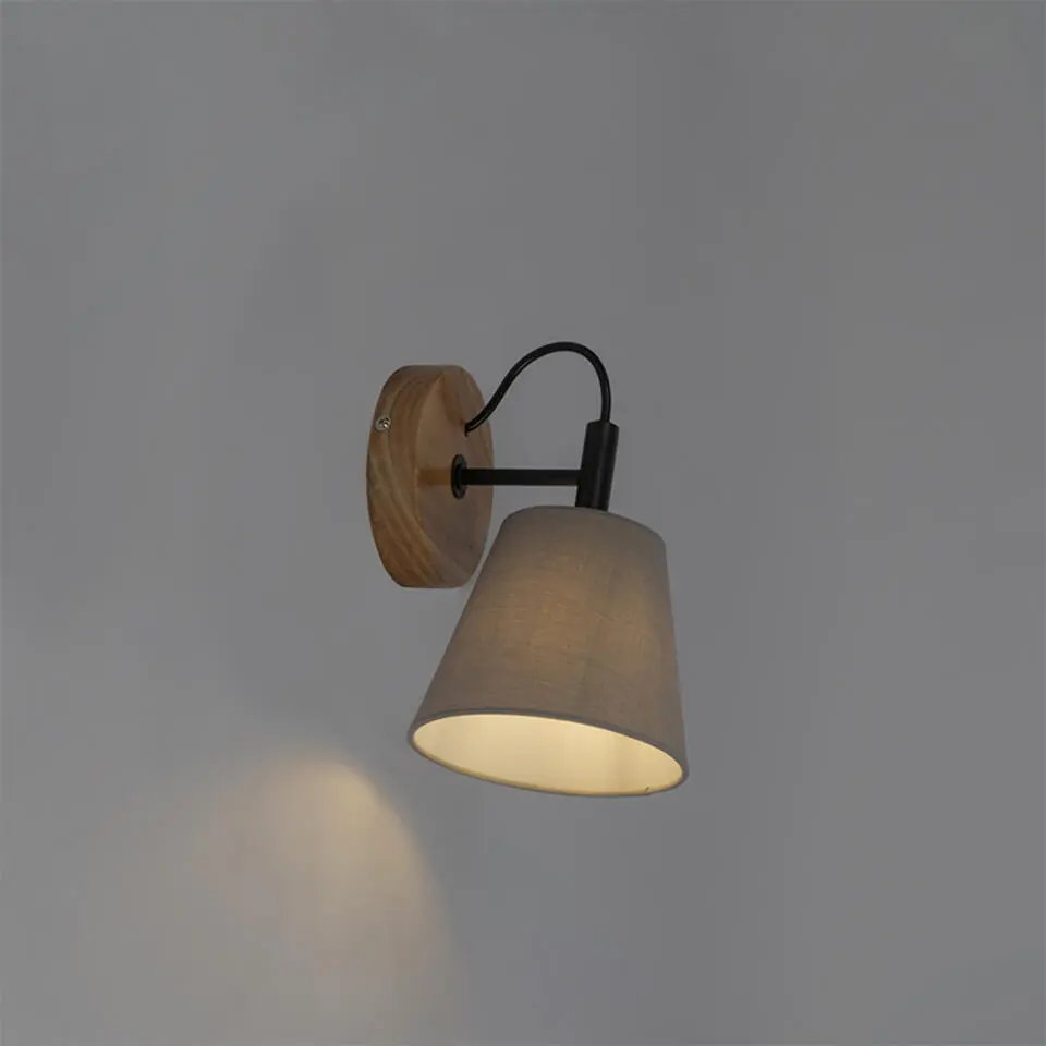 Qazqa wandlampen cupy grijs e14
