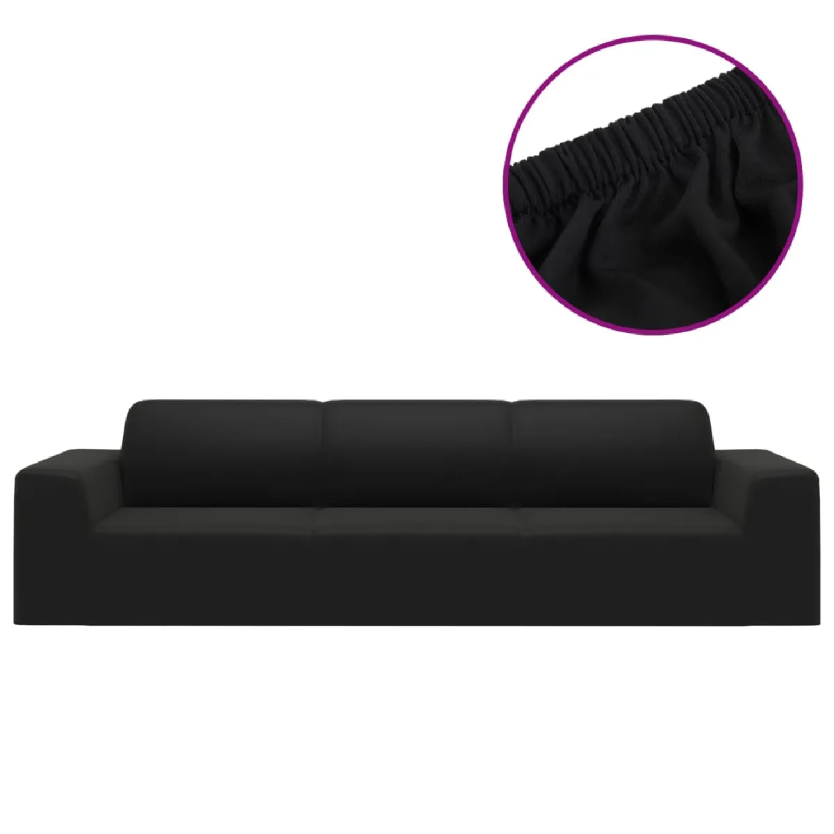 vidaXL Noir Jersey 4 places