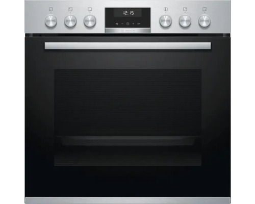Bosch ovenset met glaskeramische kookplaat en roestvrijstalen frame HND611LS61, bruikbaar volume 71 l
