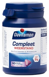 Davitamon Compleet Weerstand Kauwvitamines Bosvruchten 60KTB