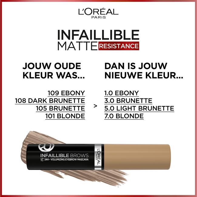L'Oreal Paris Infaillible Brow Mascara 5.0 Light Brunette
