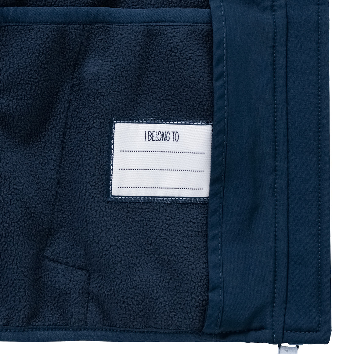 Topomini Baby Softshelljacke mit Kapuze dunkelblau / blau