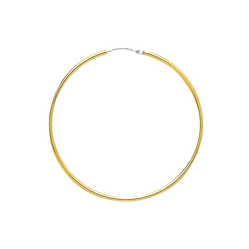 Créoles lisses Femme - Or 18 Carats - Diamètre 45mm