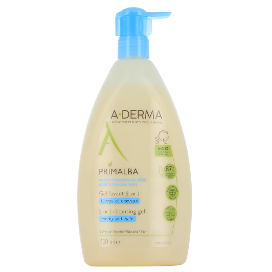 A-Derma Primalba Gel lavant douceur 2 en 1 bébé