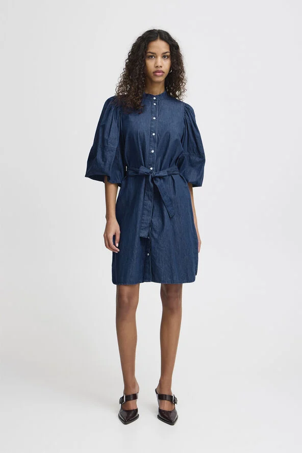 ICHI IHBORGIE DR Washed dark blue