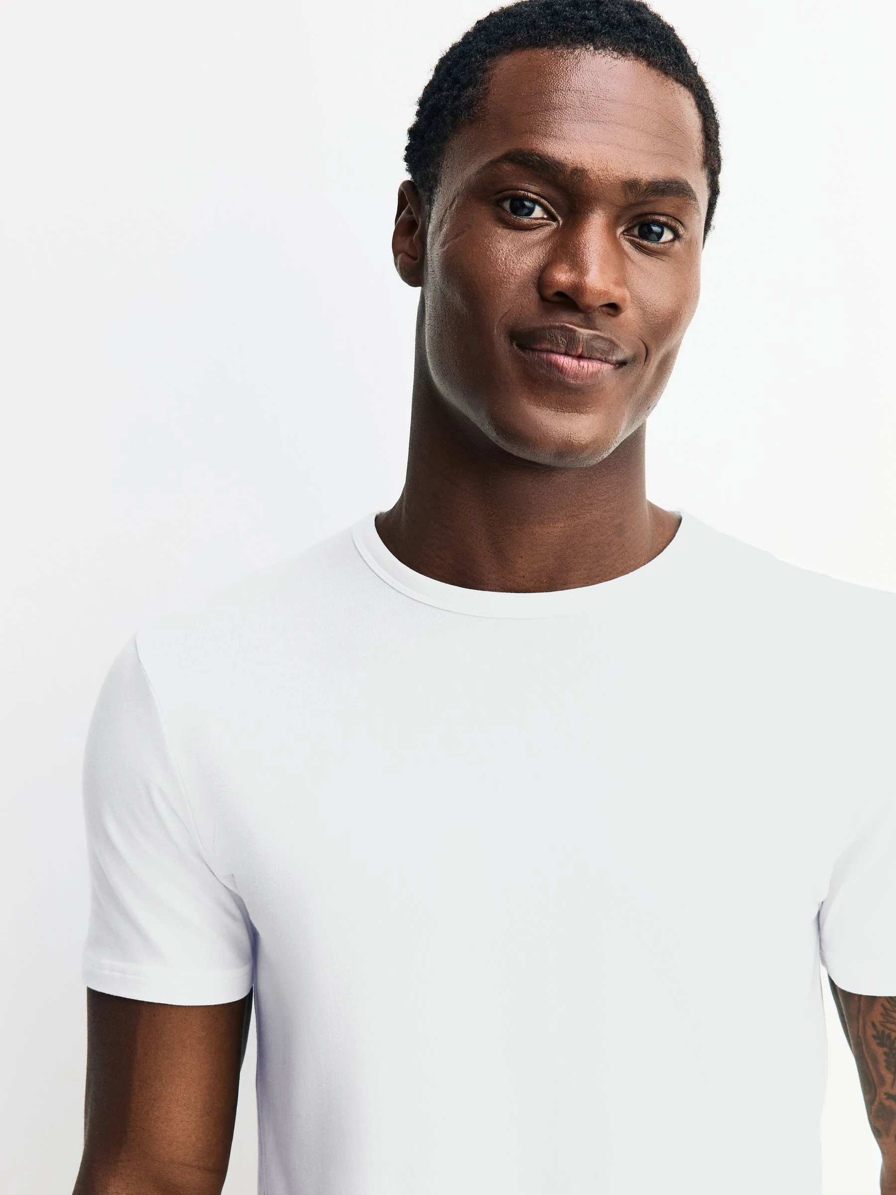 Wit - Verpakking van 2 - Modal Layering T-Shirt