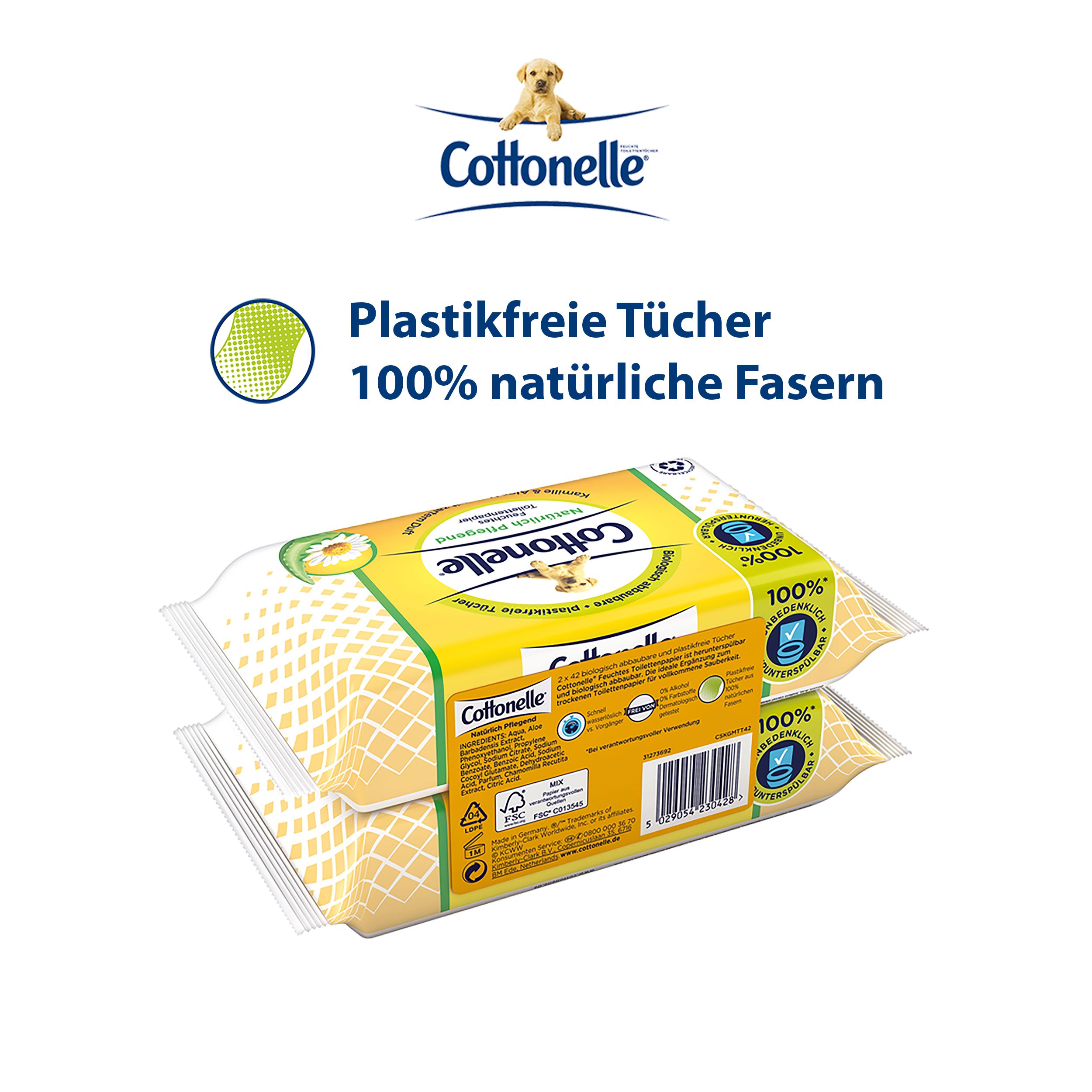 Cottonelle Feuchtes Toilettenpapier Kamille & Aloe Vera Duo-Pack