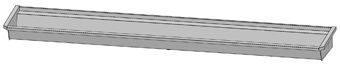 Intersan Sanilav muurwastrog z. kraan (z. leiding) 300cm 5-personen RVS
