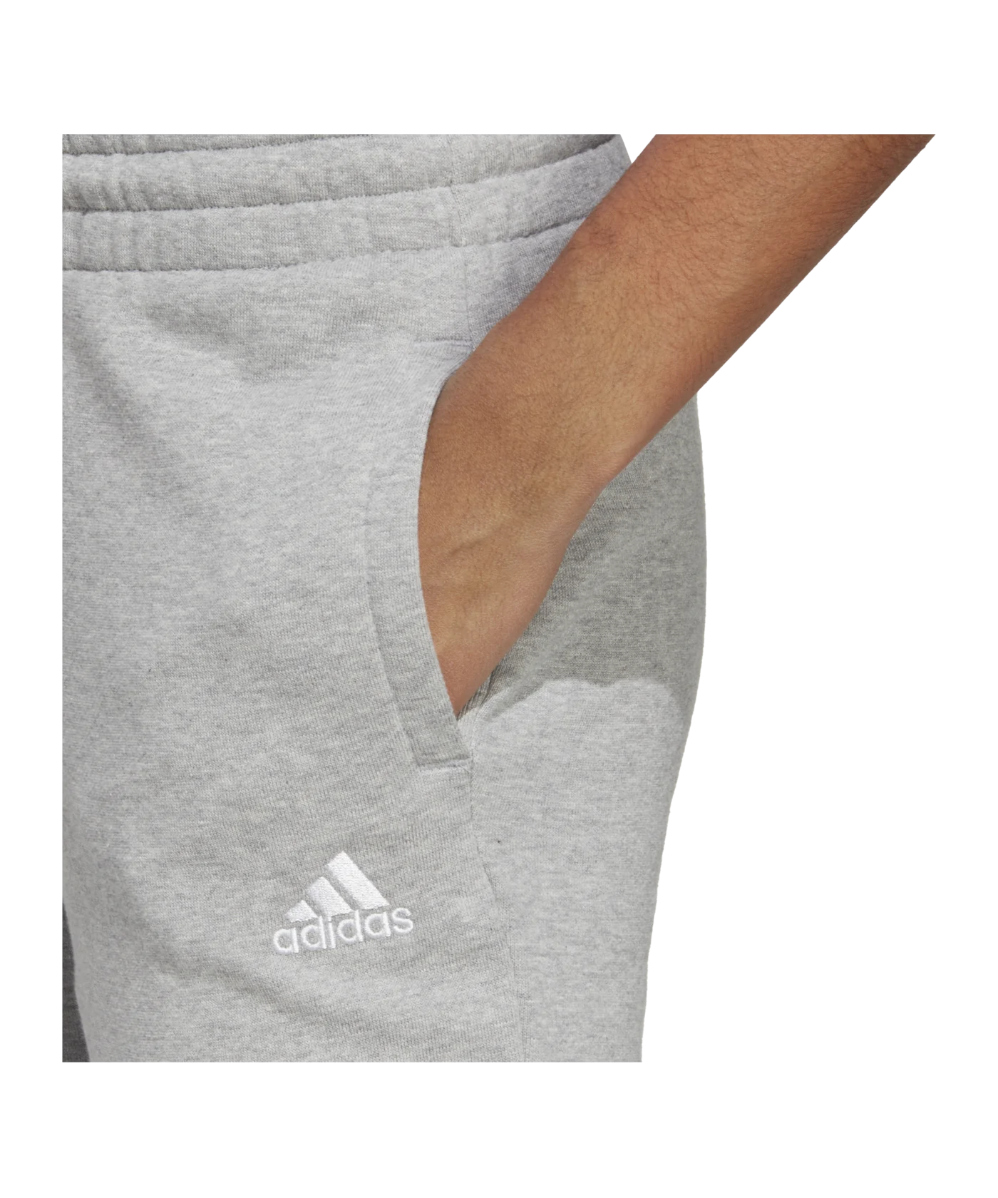 adidas Essentials Linear French Terry Cuffed Pants Grey