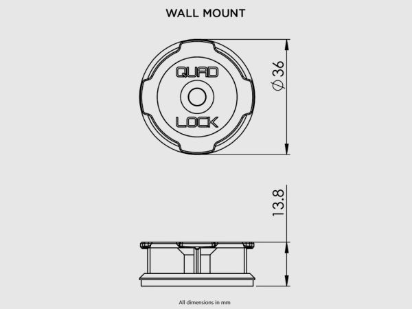 Quad Lock Universal Wall Mount, Twin Pack