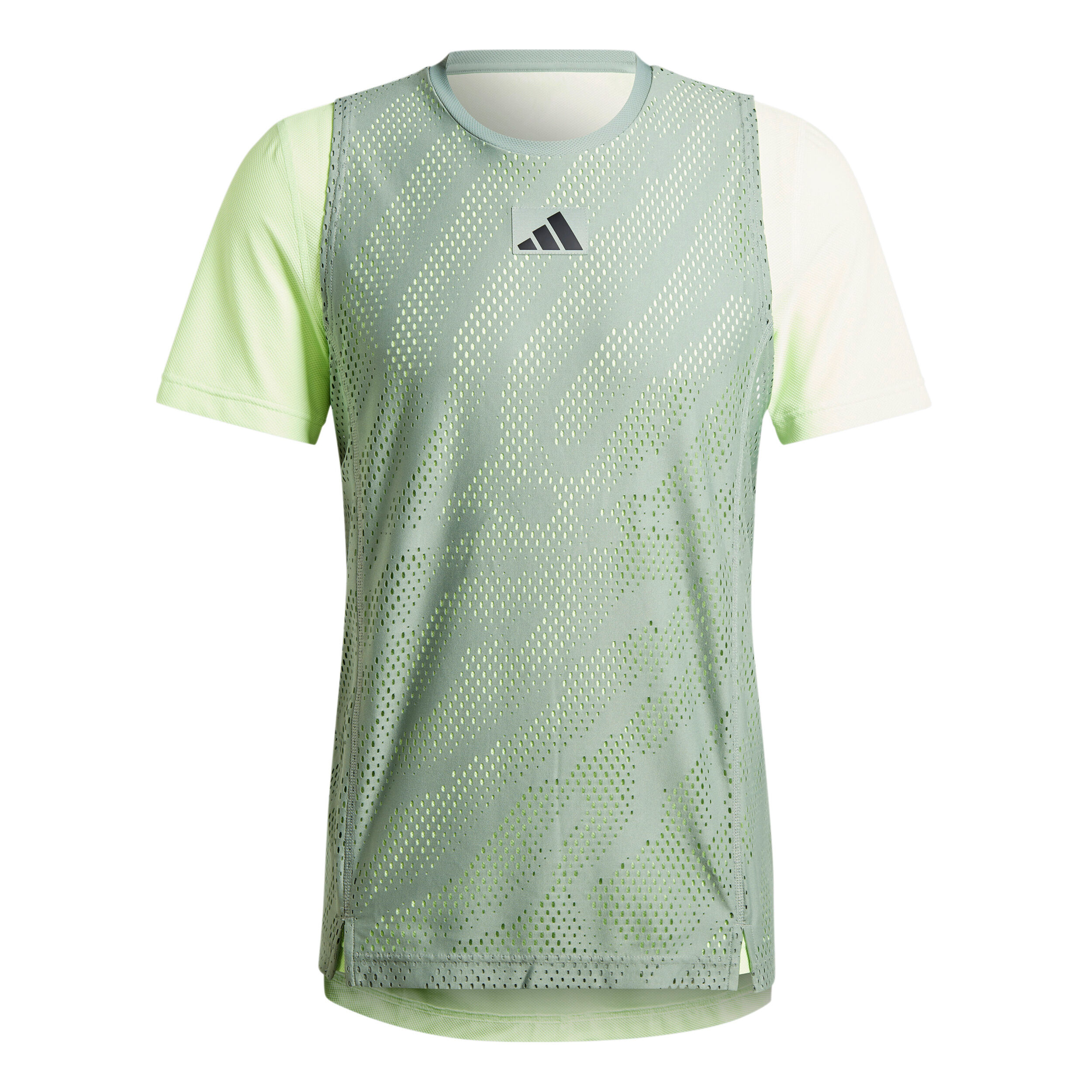 adidas Mesh Pro T-shirt Hommes - Vert Clair , Jaune Lemon