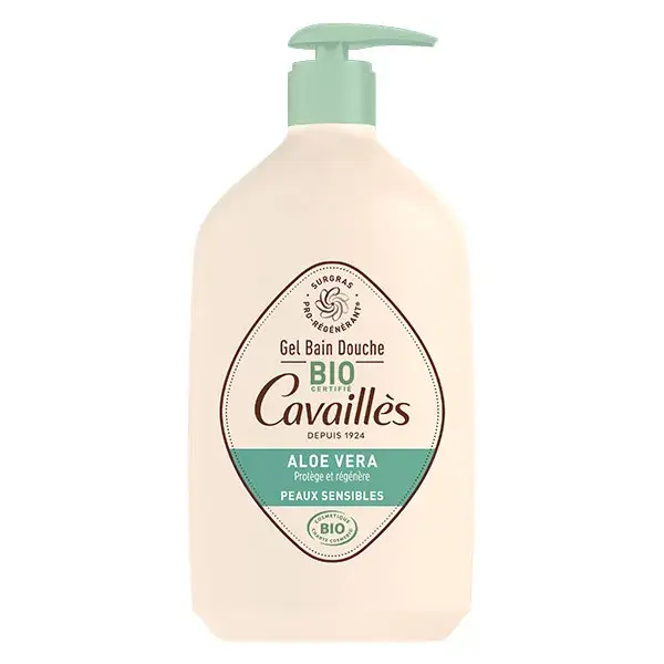 Gel de Banho Extra-Rico Rogé Cavaillès com Aloe Vera Orgânica 1L + Refil Ecológico Orgânico 1L