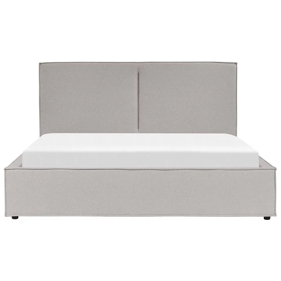 MOISSAC - Bed - Lichtgrijs - 180 x 200 cm - Polyester