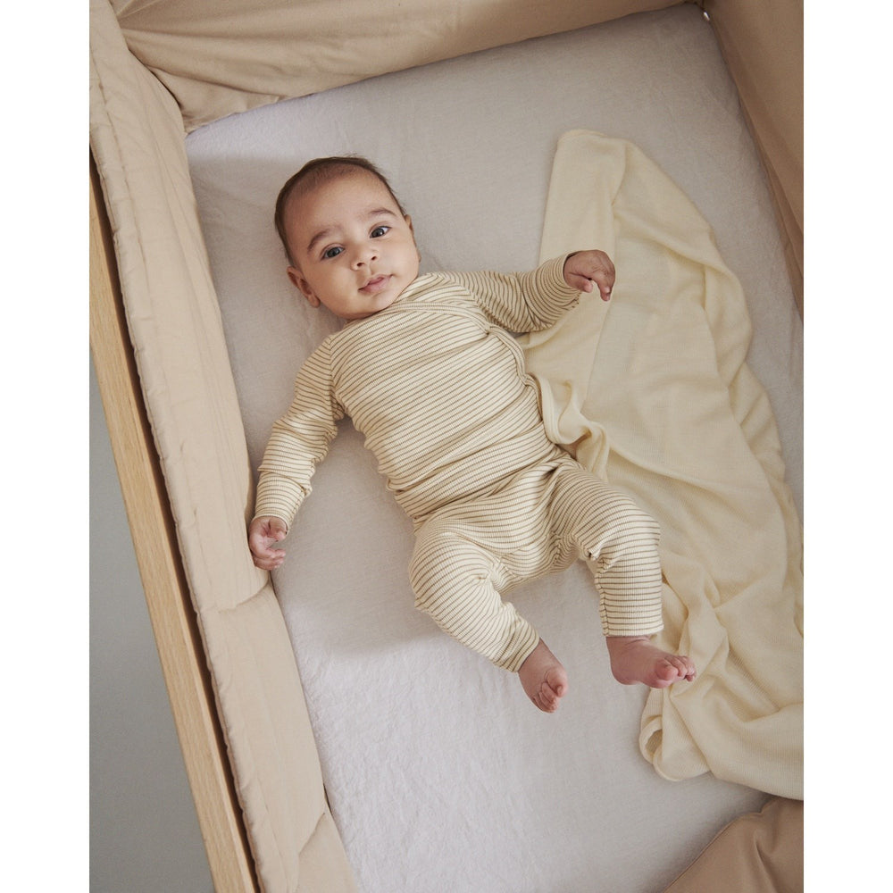 Køb MarMar Modal Fine Rib Sandstone Stripe Belito Body | Luksusbaby