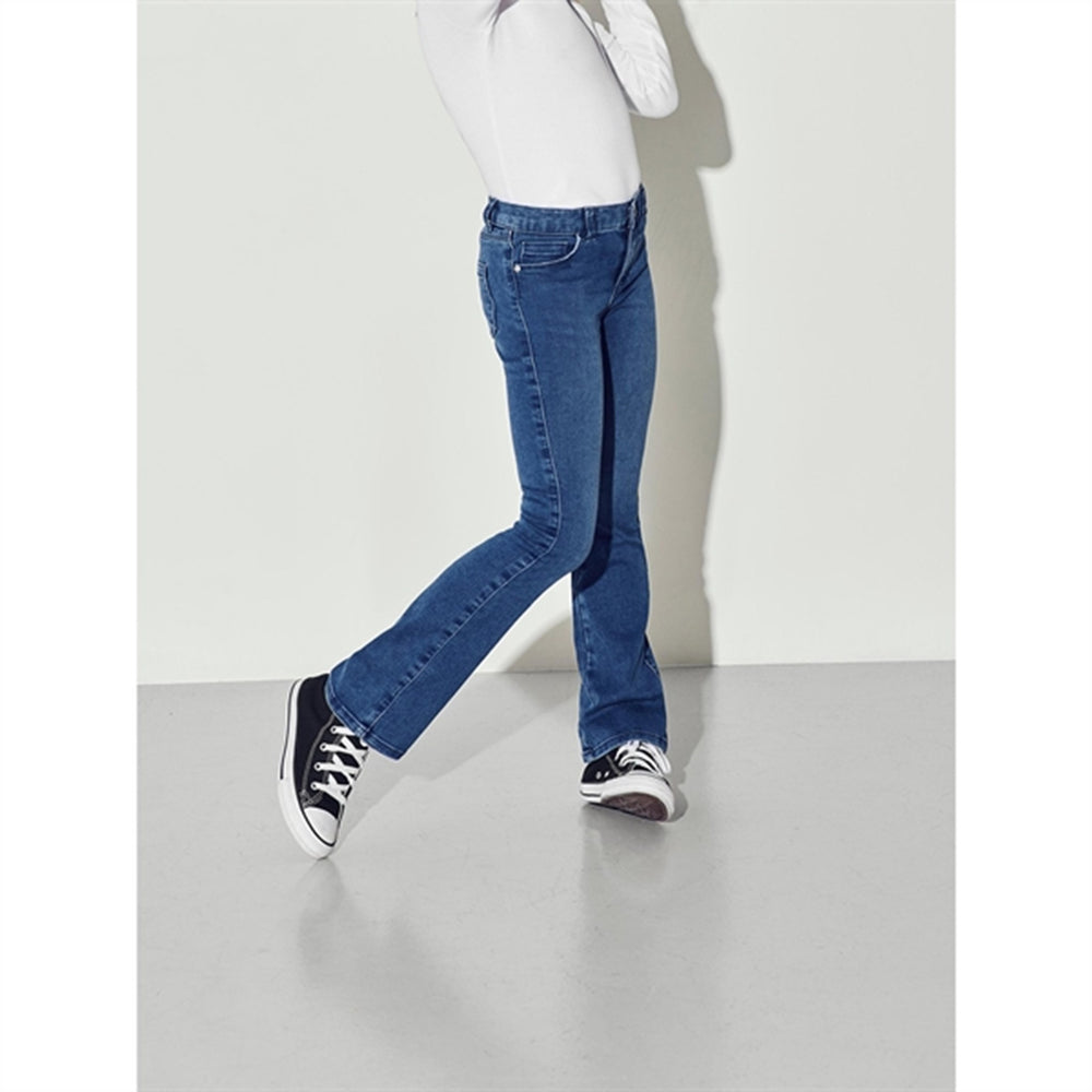 Køb Kids ONLY Medium Blue Denim Royal Life Regular Flared Jeans Noos