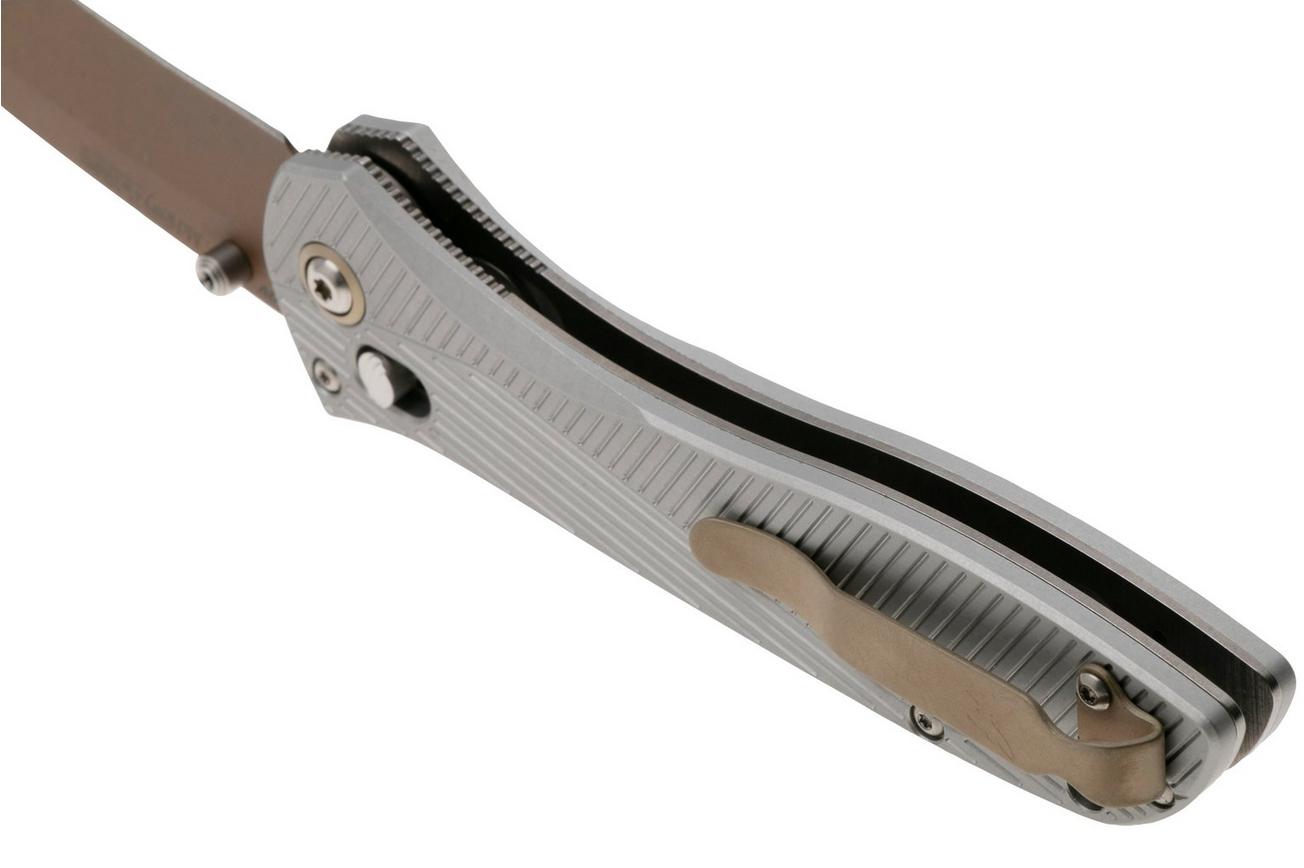 Benchmade 710FE-24 Flat Earth PVD CPM-S90V, Gray Aluminum zakmes