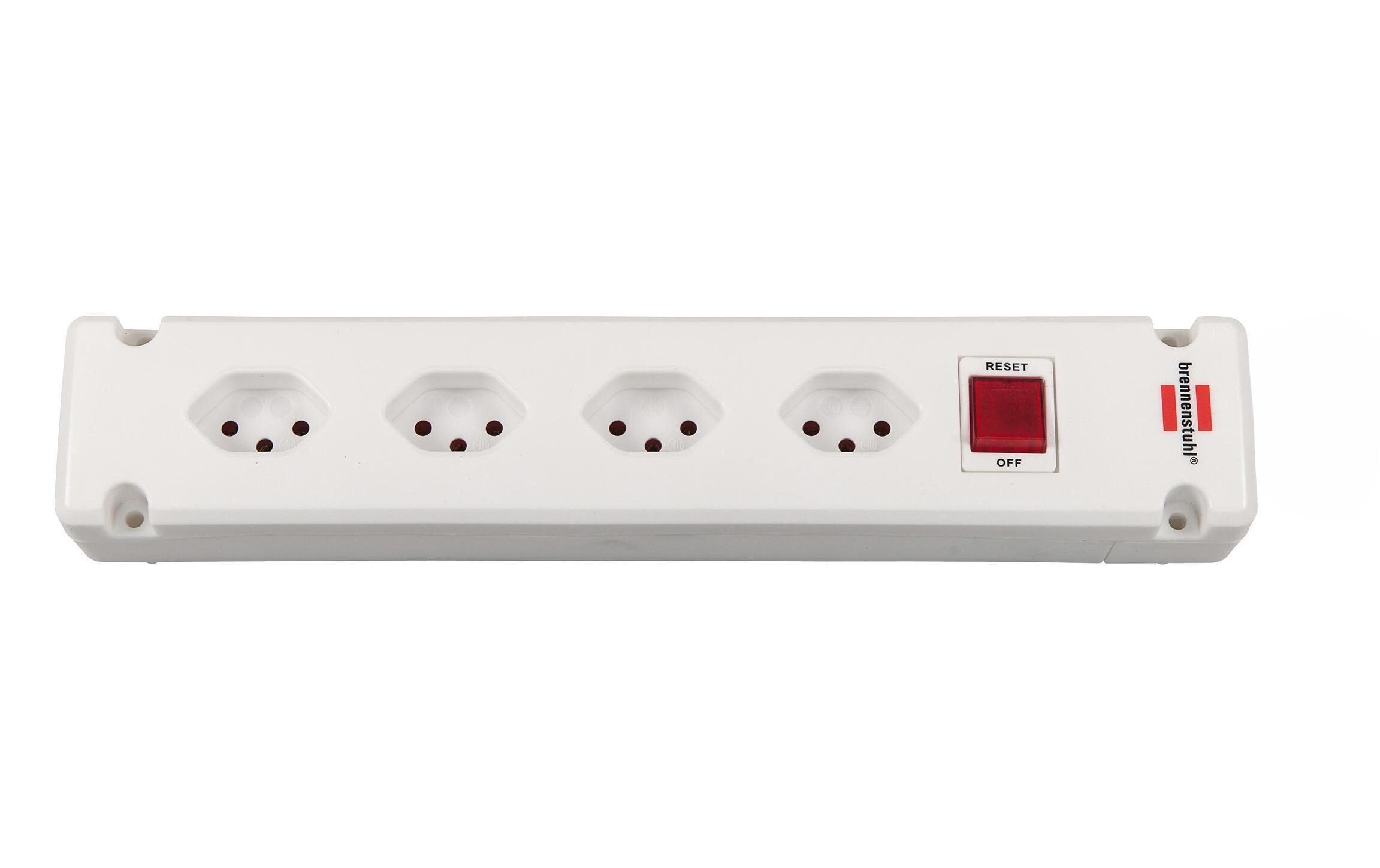 Steckdosenleiste Bremounta 4x T13Steckdosenleiste, Weiss