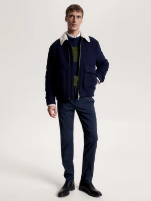 Jaqueta Varsity com Gola Sherpa e Bolso com Aba
