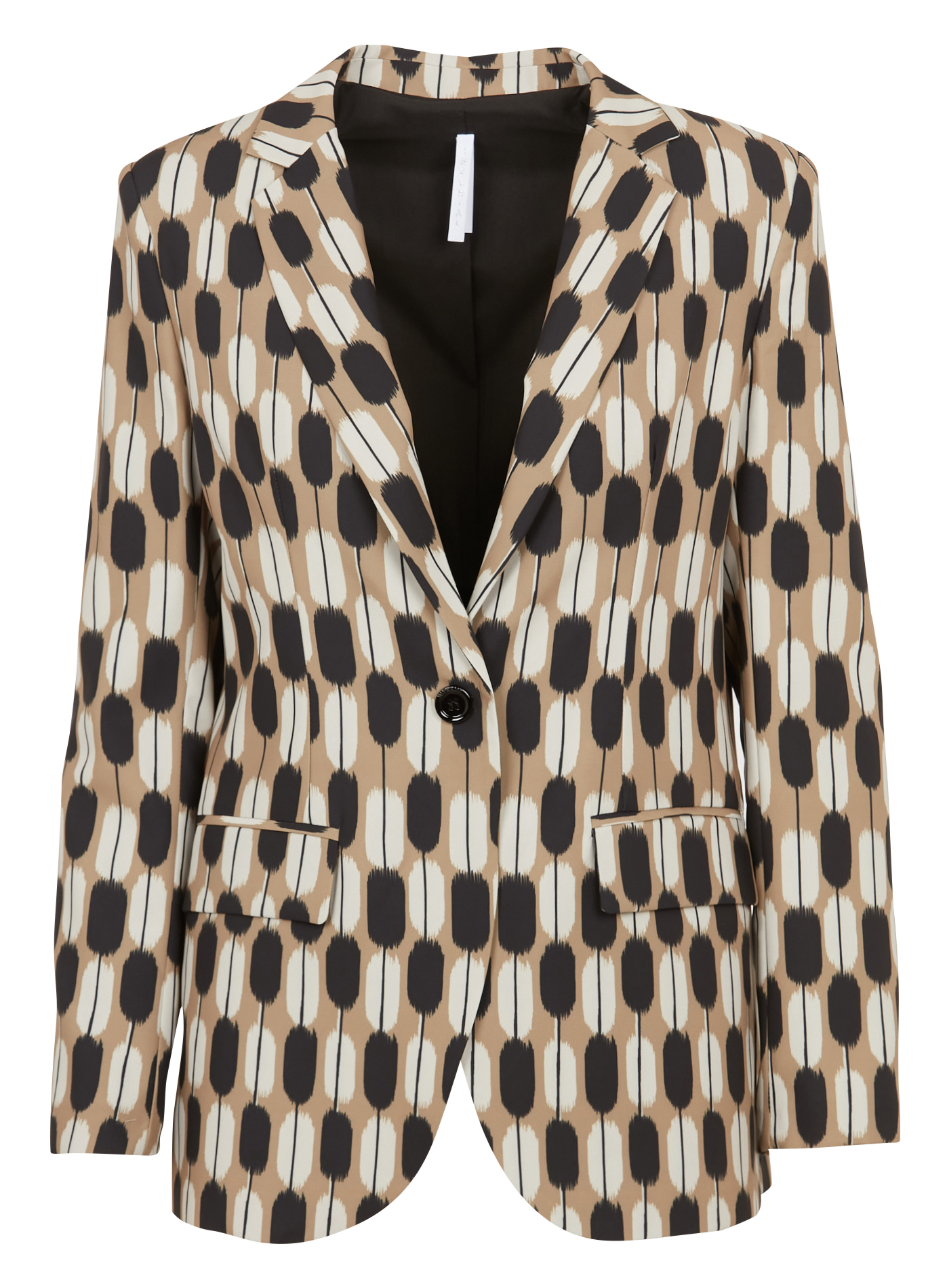 Veste de tailleur droite fluide | Marron