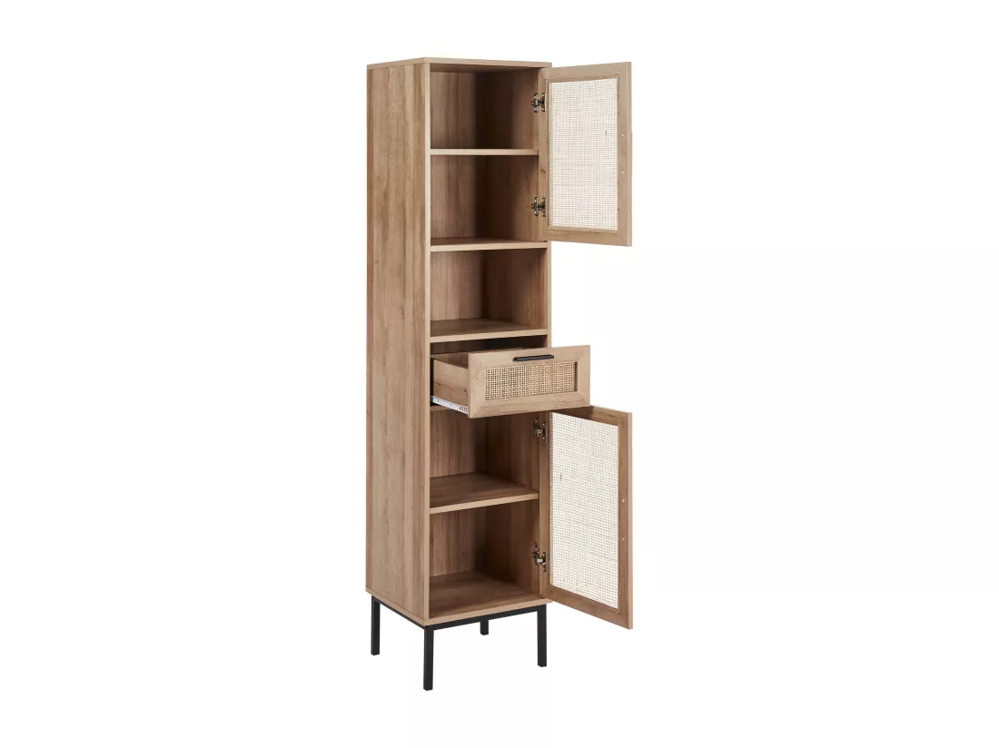 Meuble haut ROSELL 40 cm 36 cm 165 cm Marron clair