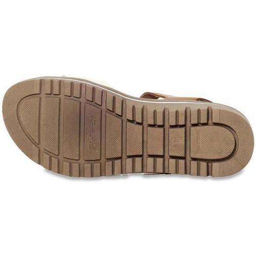 Piesanto - SANDALIA PIEL CUÑA MUJERMARRON 230786 Blanco