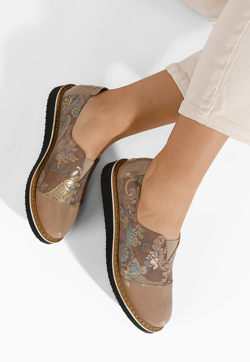 Chaussures casual pour femme vernies bruns Ariva