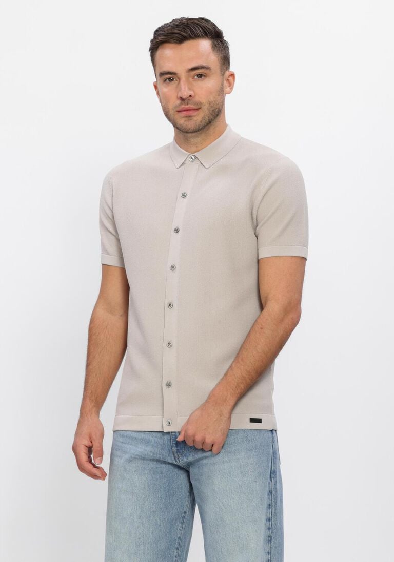 beige genti polo shirt 8 button ss 1260