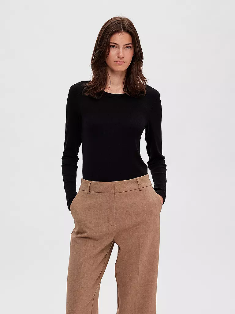 SELECTED FEMME Langarmshirt SLFDIANNA  schwarz