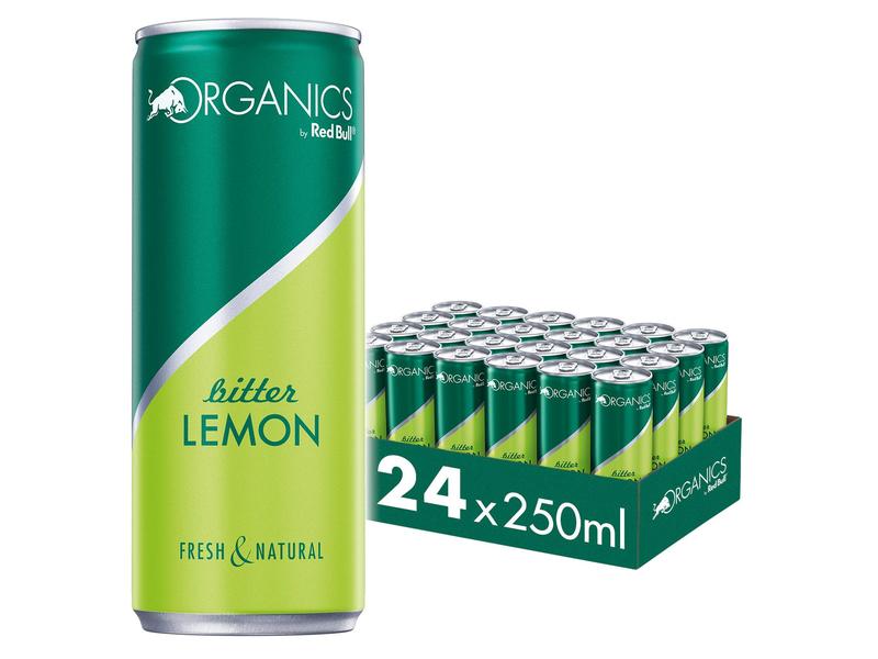 Red Bull Organics The Organics Bitter Lemon 24 Stück x 0.25 Prickelndes Bio-Erfrischungsgetränk mit herbsüssem Zitronengeschmack
