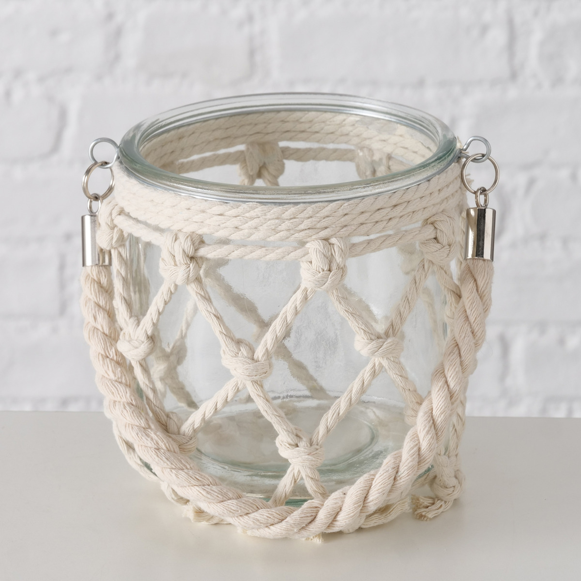 Windlicht - cremeweiß - Ø 14 cm