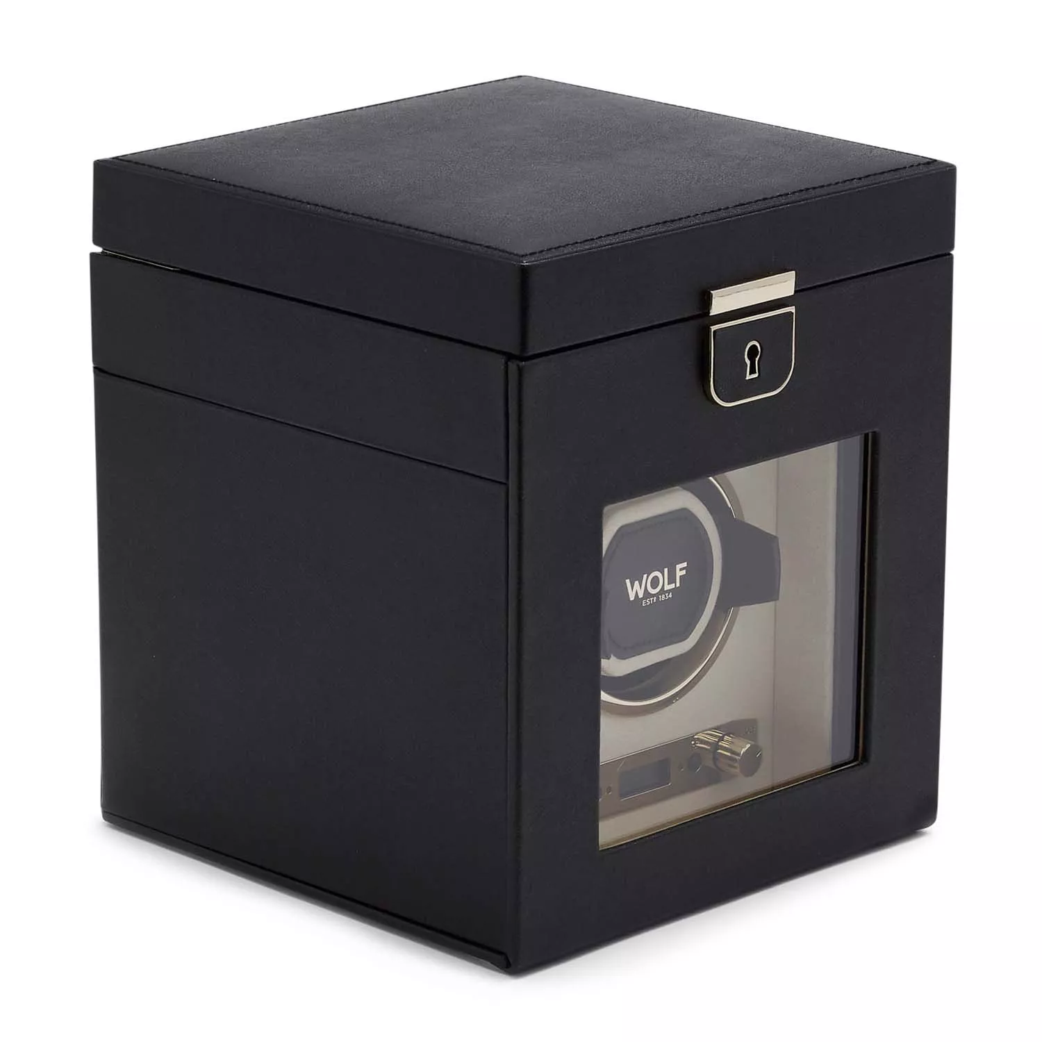 Wolf Palermo Watch Winder 1 ur Sort Læder 213702