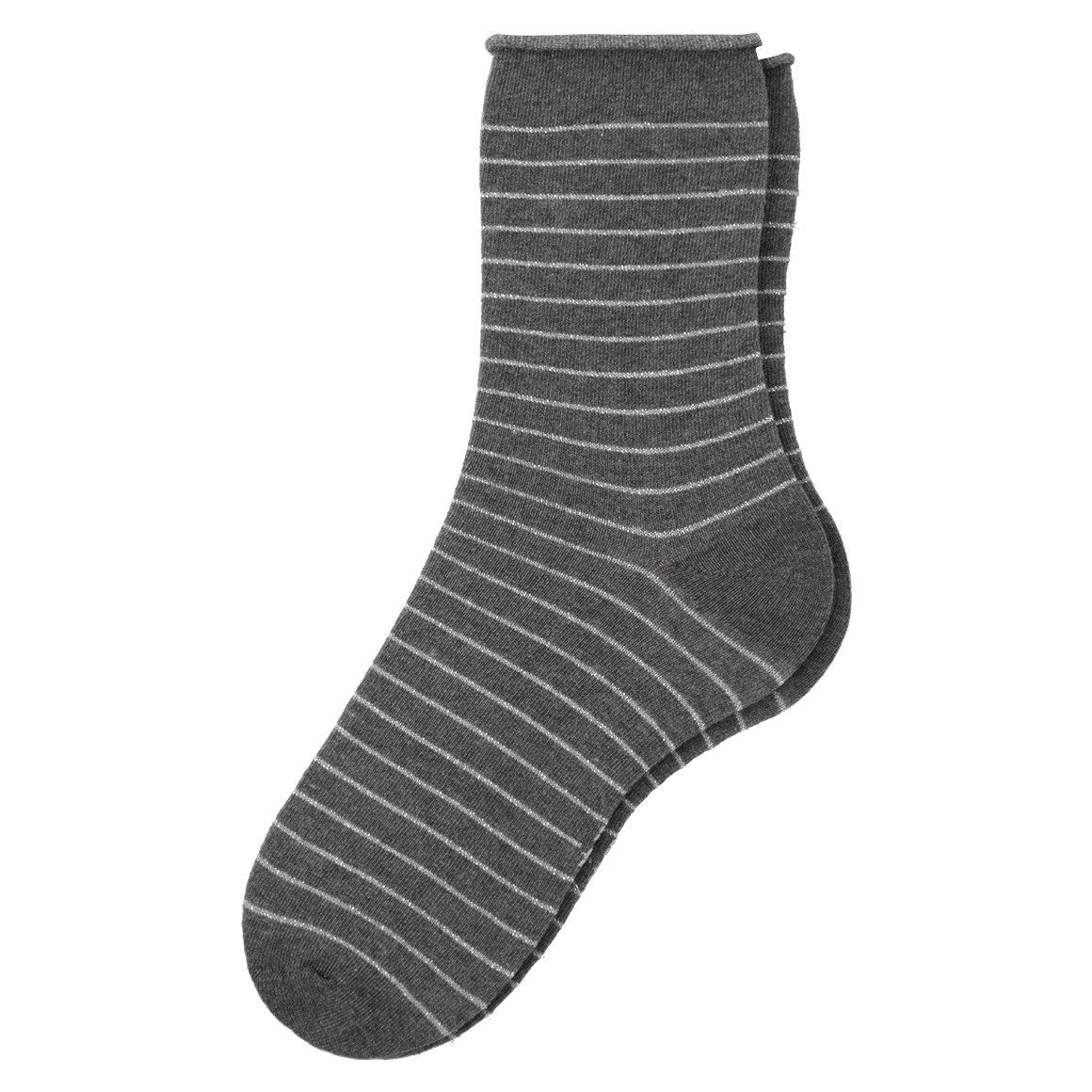 Gina Benotti 4 Paar Damen Socken mit Effektgarn grau / dunkelgrau