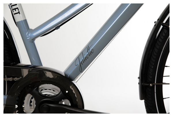 Vélo de Ville Femme Bicyklet Juliette Shimano Acera/Tourney 8V 700 mm Bleu