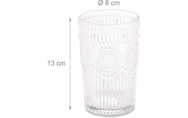 relaxdays Glas »4er Set, 400 ml«