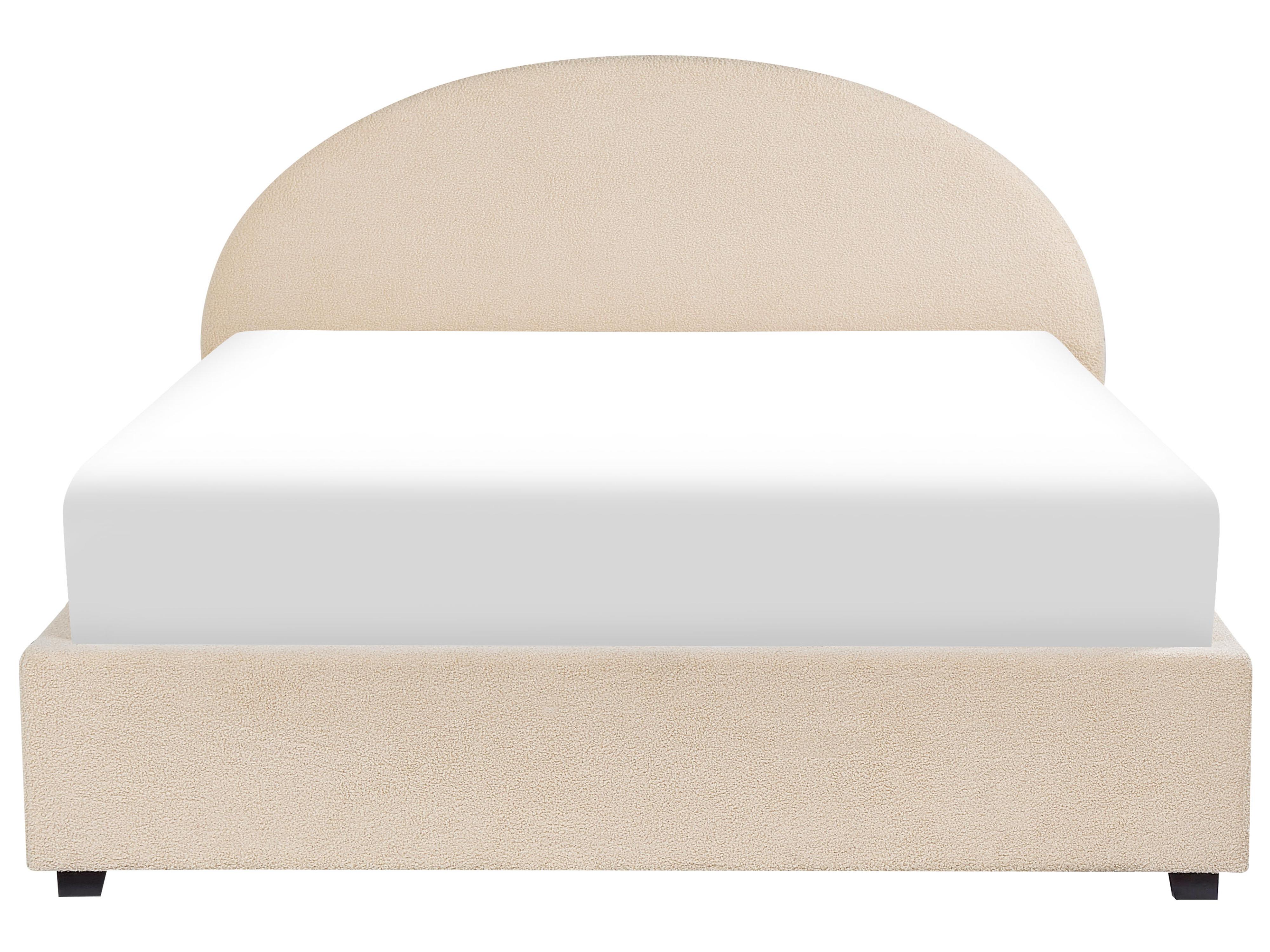 Bed met opbergruimte Bouclé VAUCLUSE 180 x 200 cm Beige