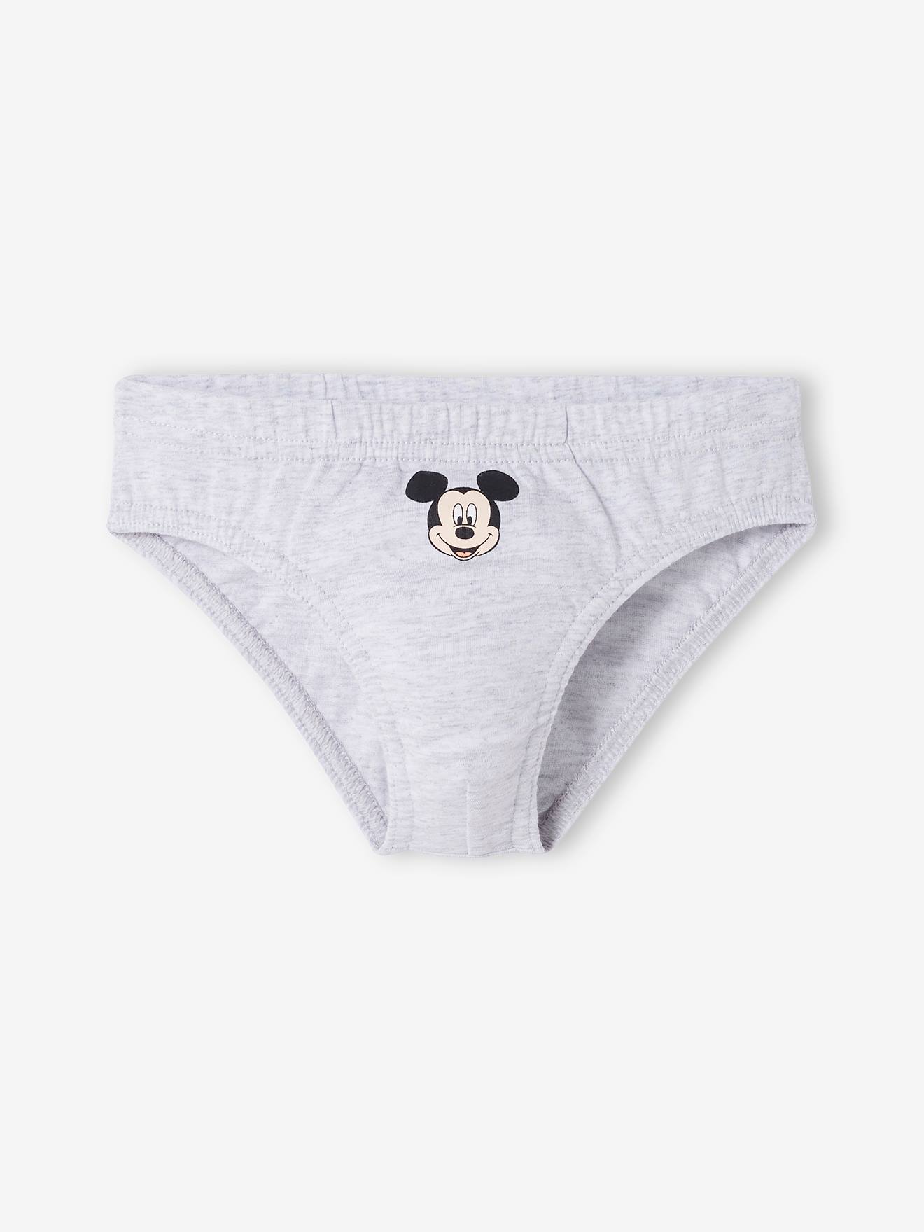Pacote com 7 cuecas lisas azul-claras DS® Mickey com estampas.