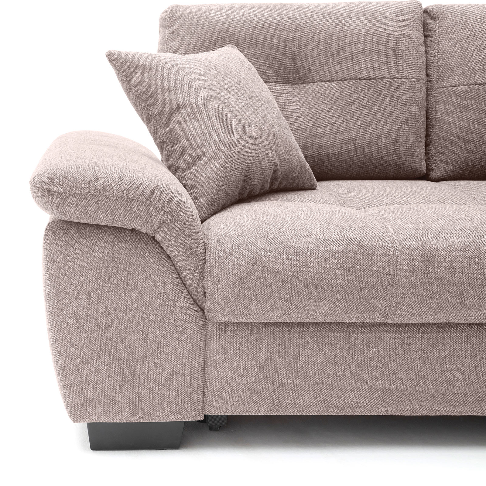 Ecksofa - taupe - Boxspringaufbau - Dauerschläfer