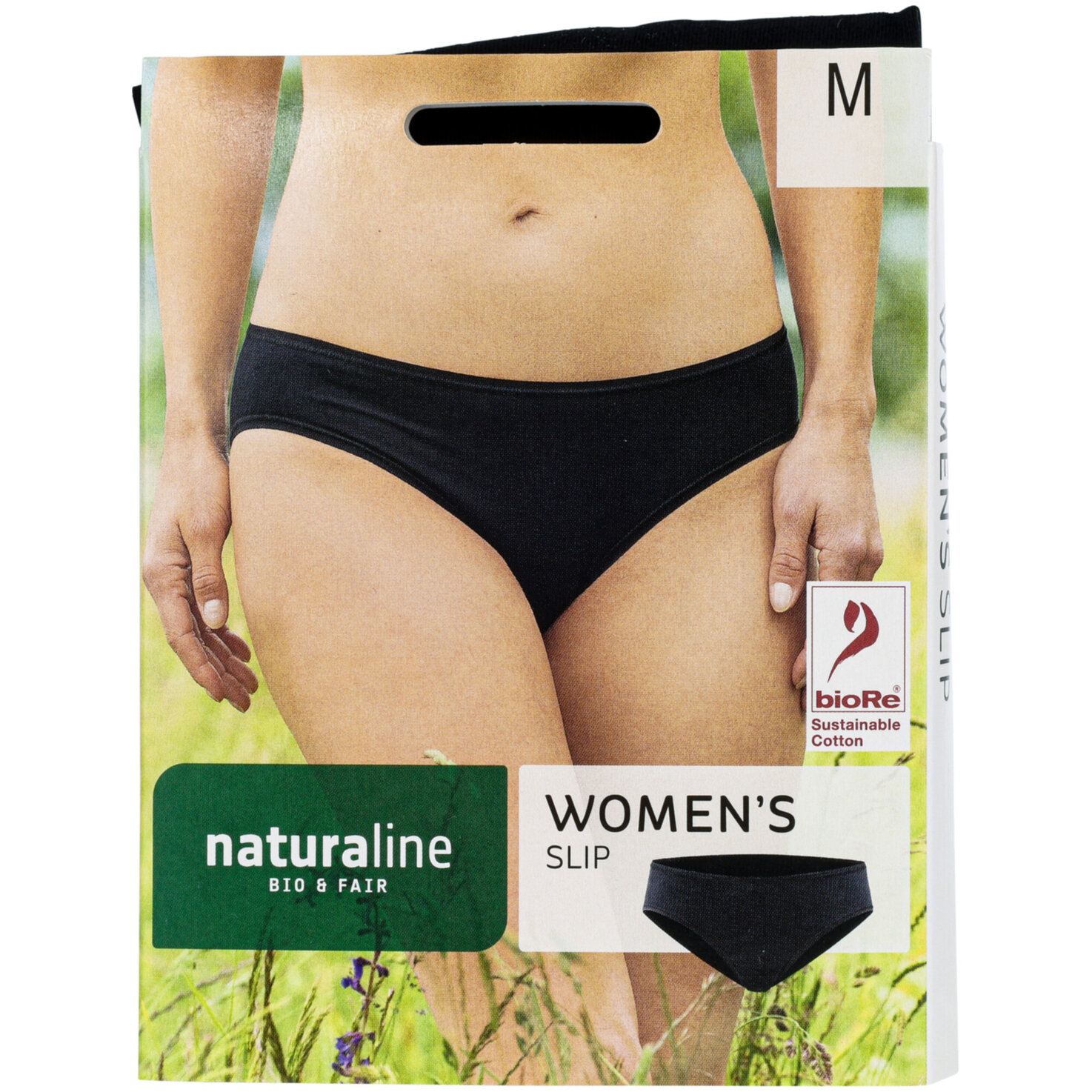 Naturaline Textil Damen Slip schwarz M