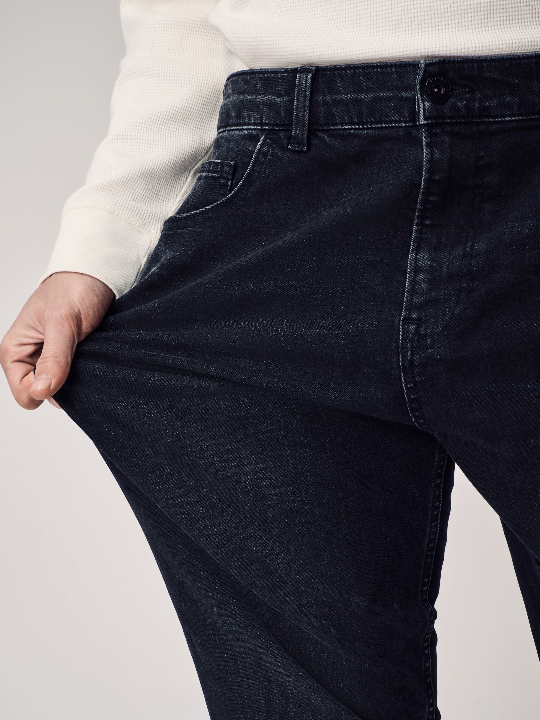Zwart - Rechte, klassieke jeans met stretch