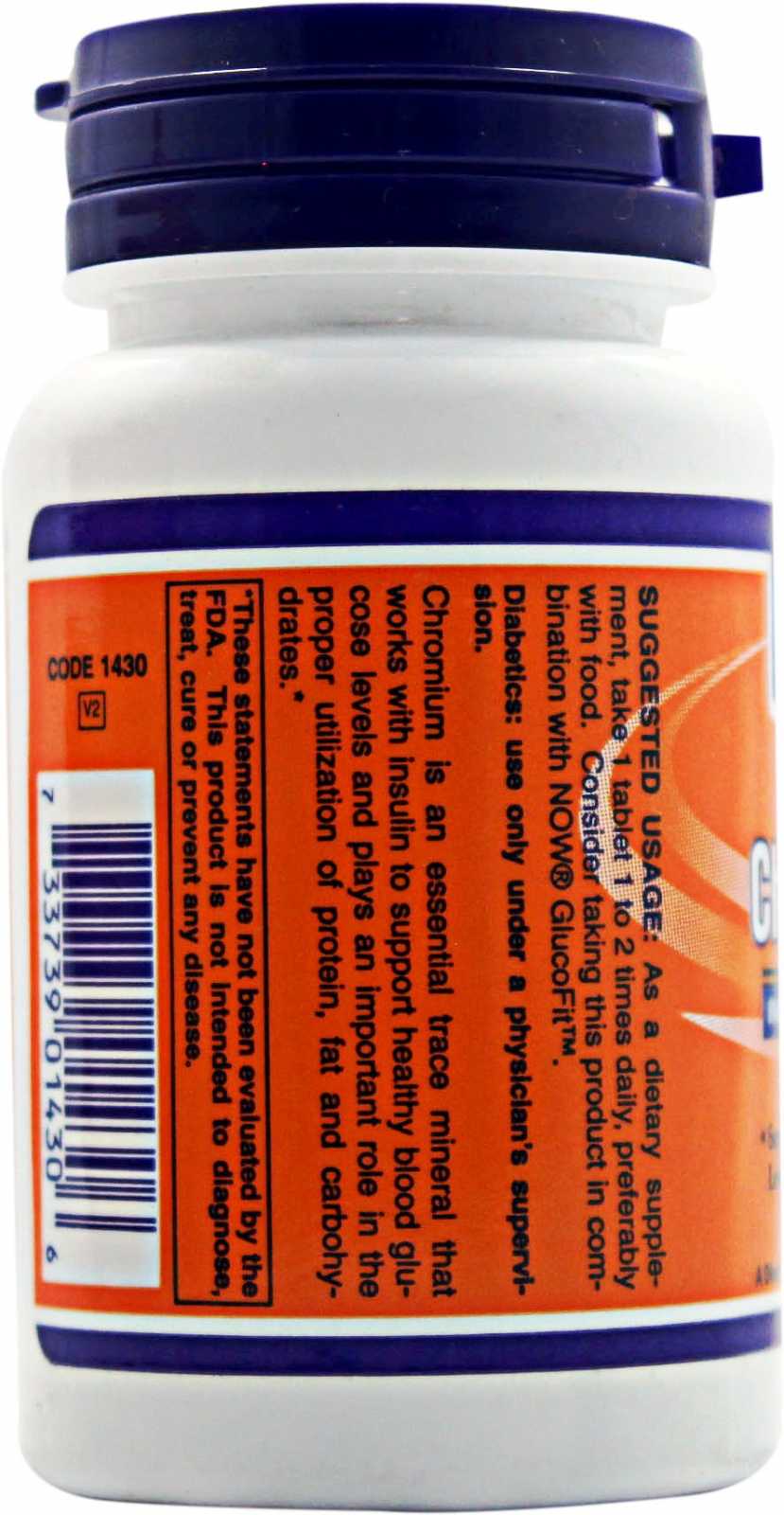 NOW Foods GTF Cromo 100 comprimidos